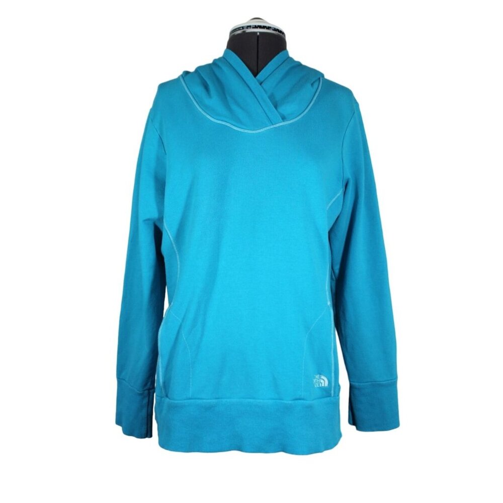 The North Face women's tight‎ knit pullover hoodie sweatshirt L
